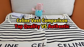 celine vests comparison top quality VS authentic by steven