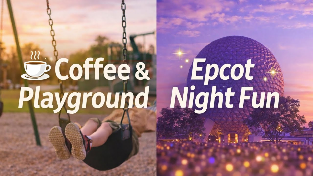 Morning Coffee, Playground Fun & Evening at Epcot | Daily Vlog