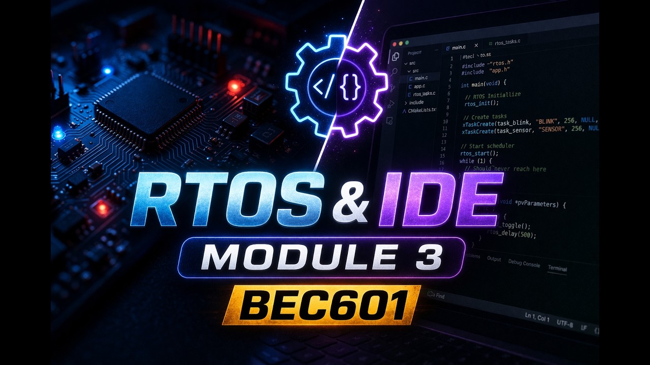 rtos and ide for esd: module 3 overview and key... RTOS & IDE Explained Simply | BEC601 Module 3 (VTU Exam Prep) - YouTube