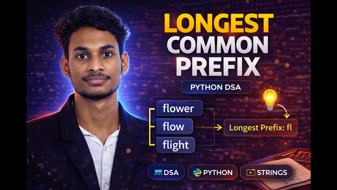 Longest Common Prefix | Python DSA Explained - YouTube