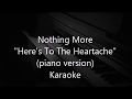 Nothing More - Here&#39;s To The Heartache (Piano Version) - karaoke