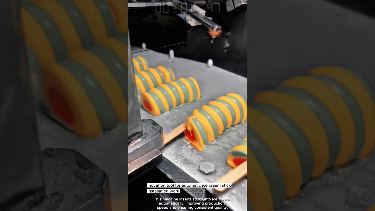 Inovation tool for automatic ice cream stick installation work