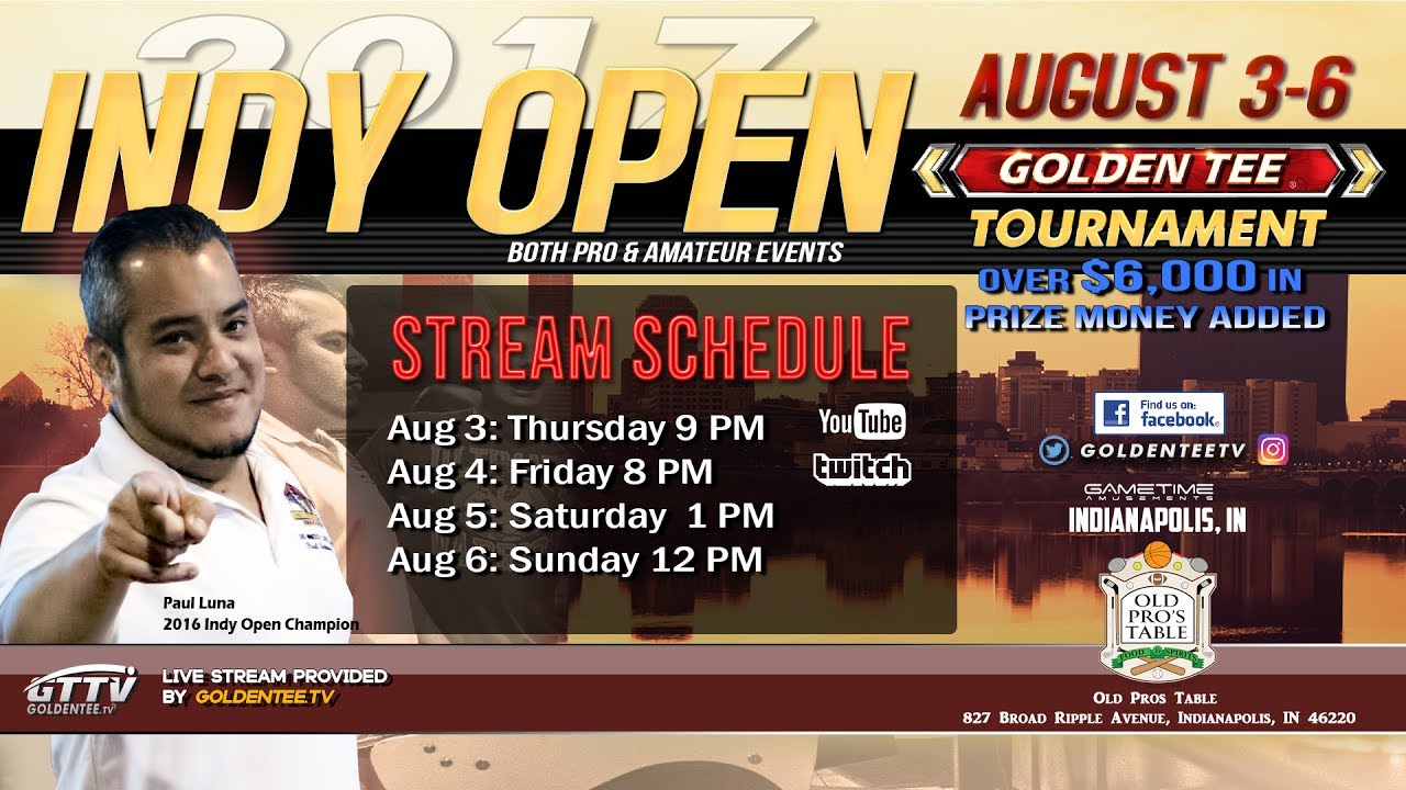 GTTV - 2017 Indy Open @ Old Pros Table - Golden Tee Tournament