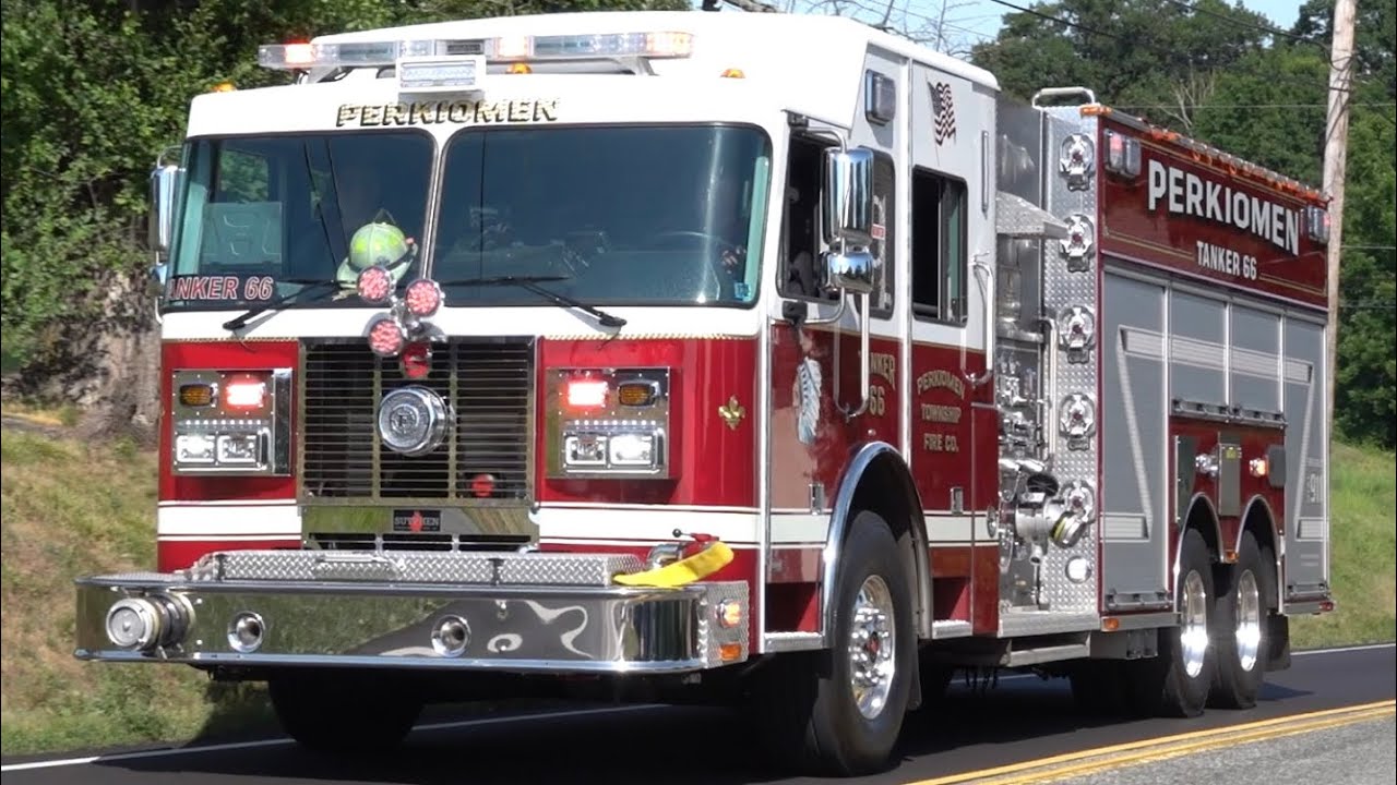 Perkiomen Township Fire Company Tanker 66 Responding 7/4/22 YouTube
