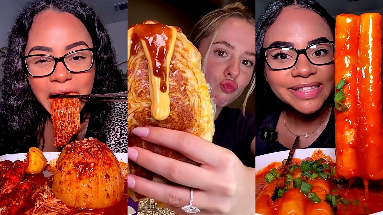 🧄TIKTOK MUKBANG COMPILATION +MY HONEST REVIEW👀 || Taco Bell, Cane’s, Chipotle, Wingstop & More!