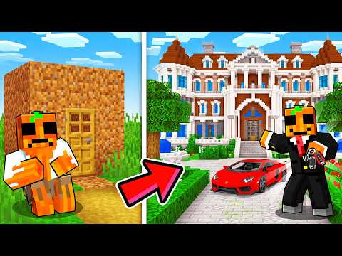 Evolucioné de CASA POBRE a MANSIÓN MILLONARIA en Minecraft
