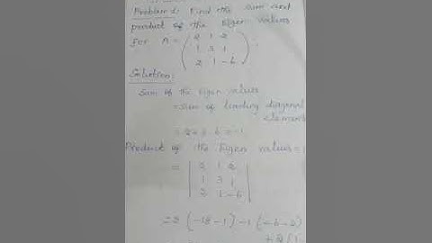Engineering Mathematics II - MA8251(Unit 1 - Matrices) - Properties of eigen value.