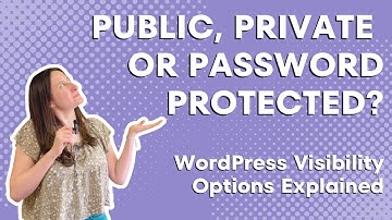 WordPress Page Visibility Video