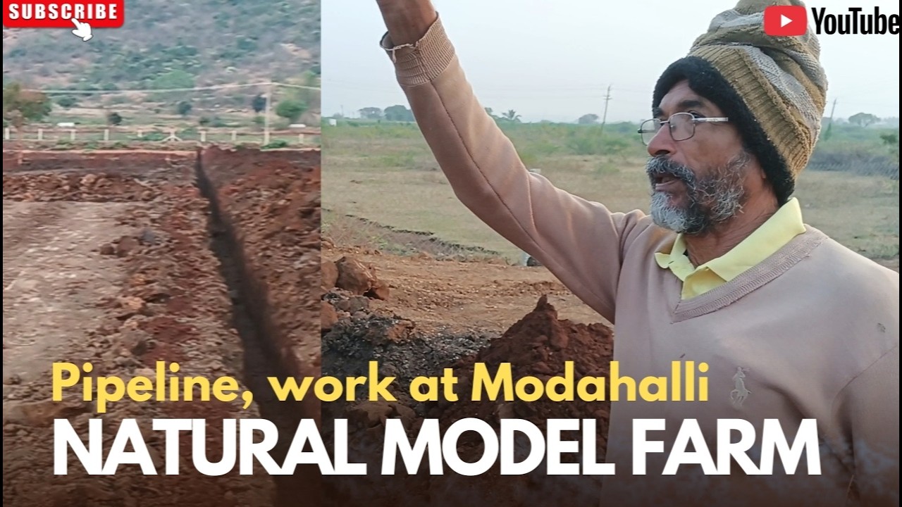 Pipeline work at Modahalli Natural Model farm|||ಪಾಸಿಟಿವ್‌ ತಮ್ಮಯ್ಯ |
