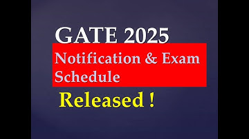 GATE 2025  Notification | Important Dates | Exam Schedule