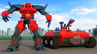 Fire Truck Robot Hero Firefighter Rescue game: Red Robot | Android iOS Gameplay