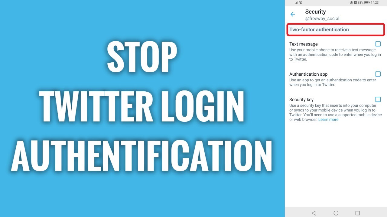 How To Stop Twitter Login Authentification In 2022 - YouTube