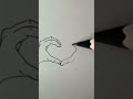 رسم سهل طريقة رسم يد على شكل قلب بأسهل واجمل طريقة 