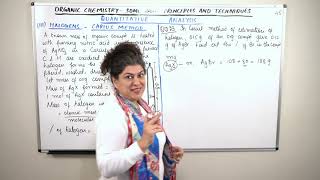Hindi - XI -12#45 Quantitative Analysis Of Halogens - Carius Method