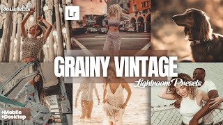 Grainy Vintage Preset | Free Lightroom Mobile Presets Free DNG XMP | Lightroom Editing Tutorial