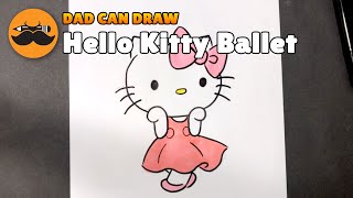 How to draw Sanrio Hello Kitty ballet dancer
