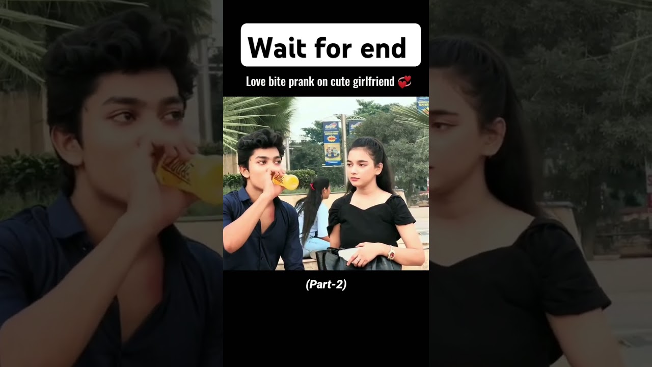 Love bite prank on cute girlfriend 😍 (2) 