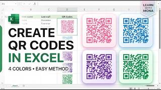 How to Create QR Codes in Excel | Excel QR Code Tutorial