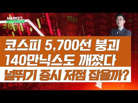 코스피 5,700선 붕괴! 140만닉스도 깨졌다! 널뛰기 증시 저점 잡을까? #김근우의인사이트 #김근우