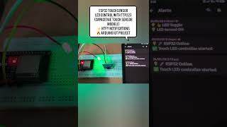 ESP32 Touch Sensor LED Control with TTP223 ⚡ ntfy Notifications 🔥 #Arduino #IoT #esp32