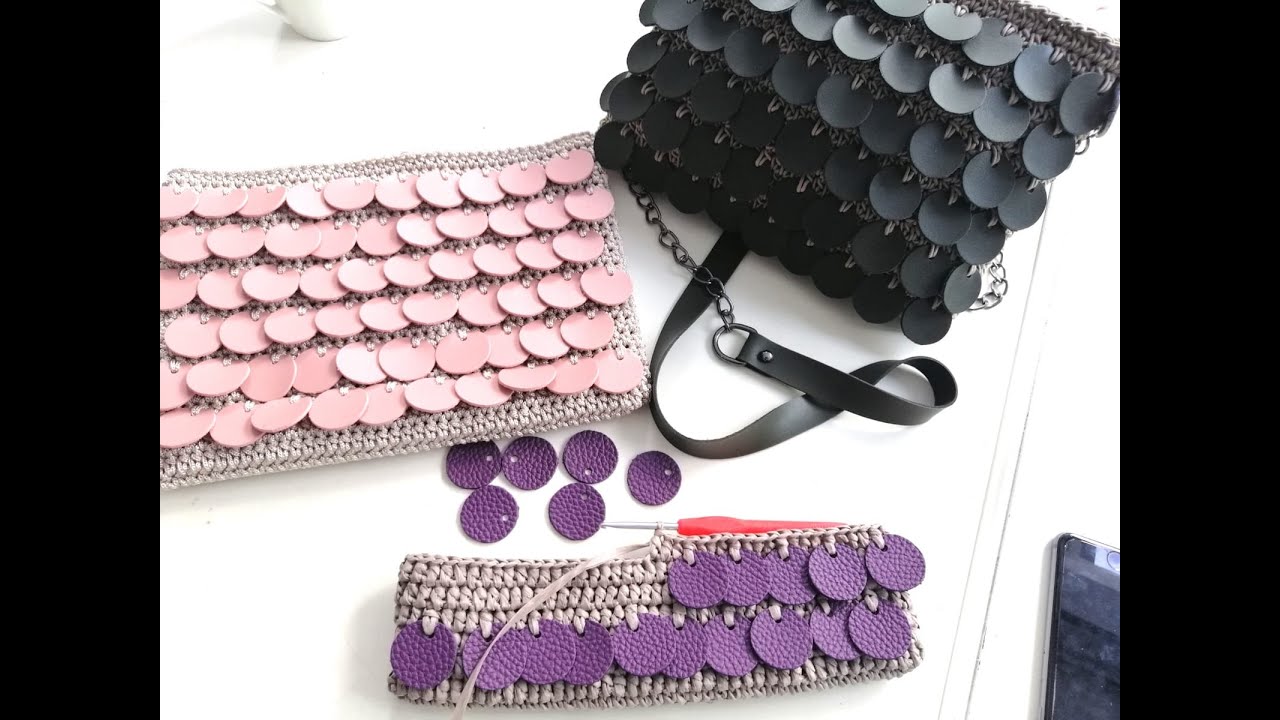 Örgü Pullu Clutch
