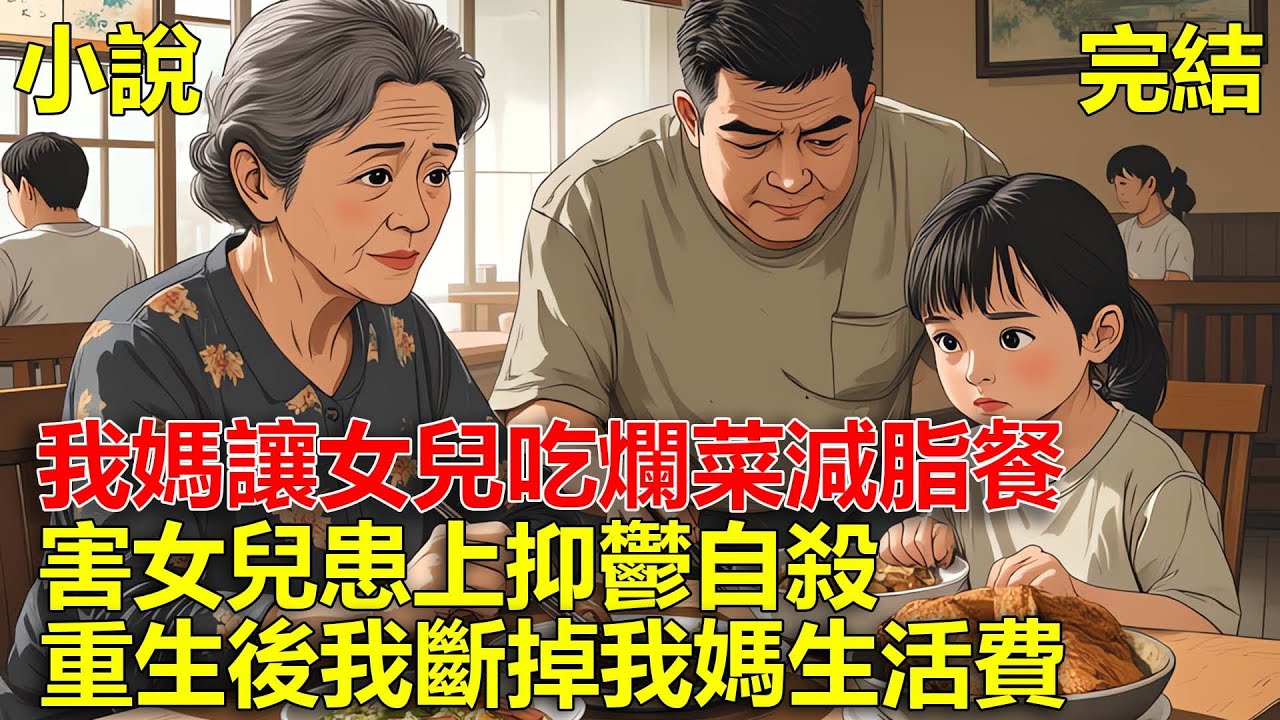 我媽讓女兒吃爛菜減脂餐，害女兒患上抑鬱自殺，重生後我斷掉我媽生活費！
