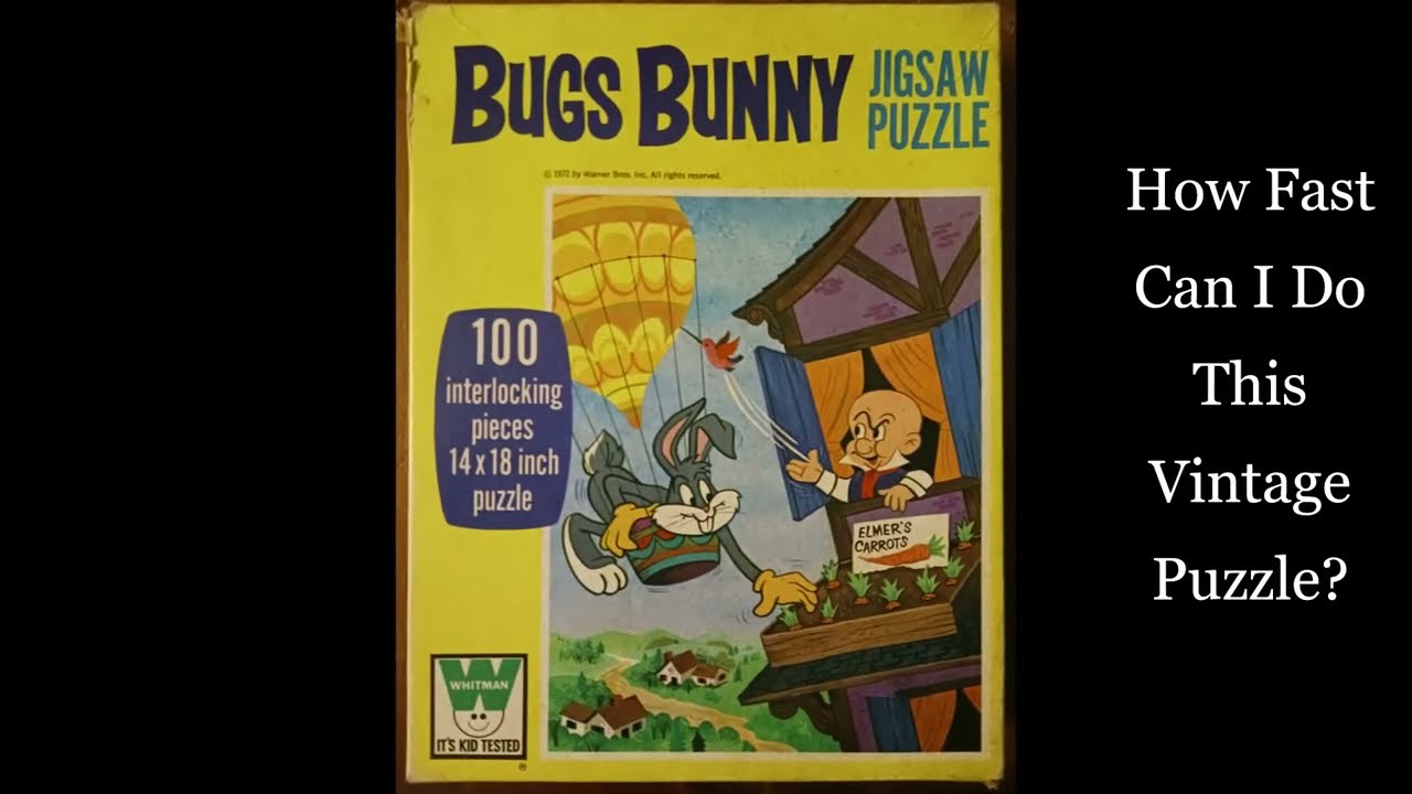 Speed Puzzling This 100 Piece Vintage 1972 Bugs Bunny Puzzle for
