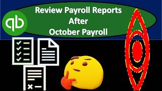 Review Payroll Reports After October Payroll In QuickBooks