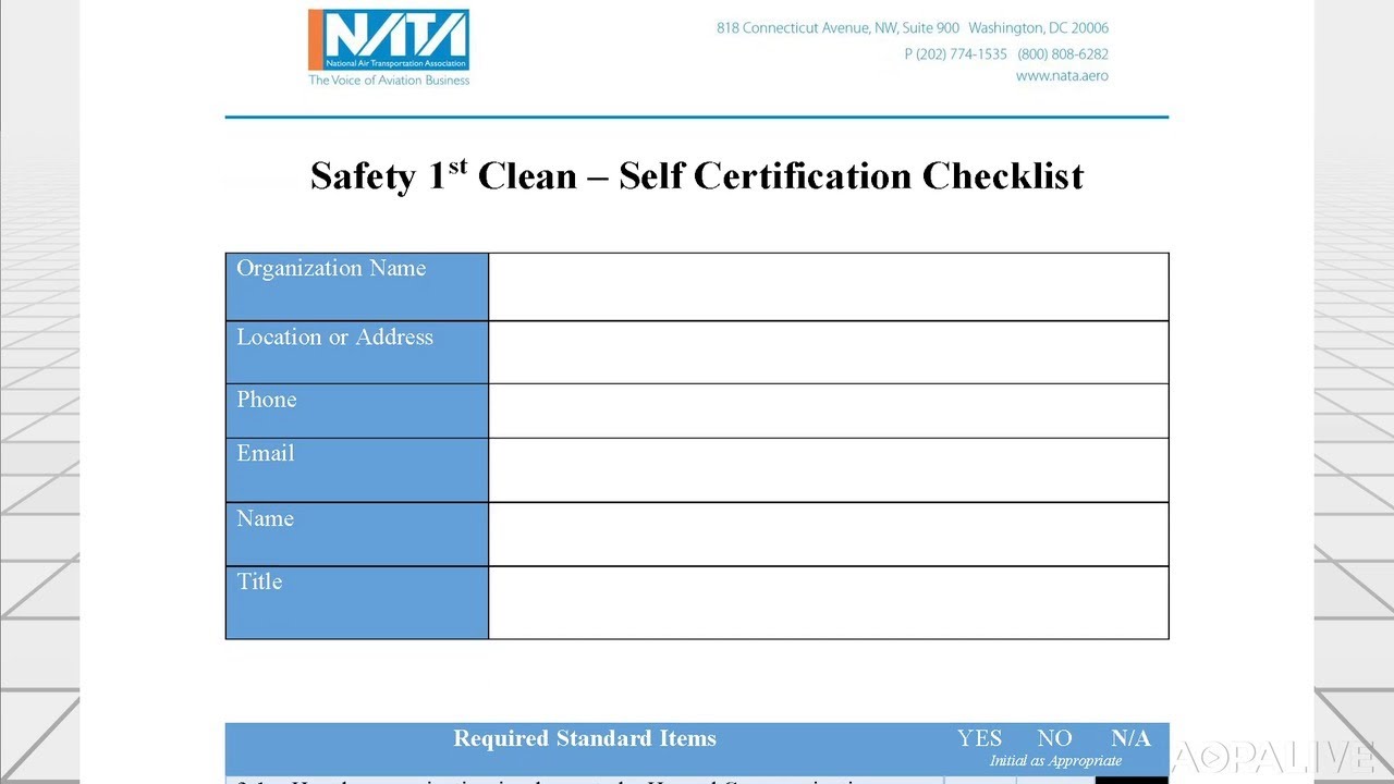COVID NATA's Safety 1st Clean Standards YouTube
