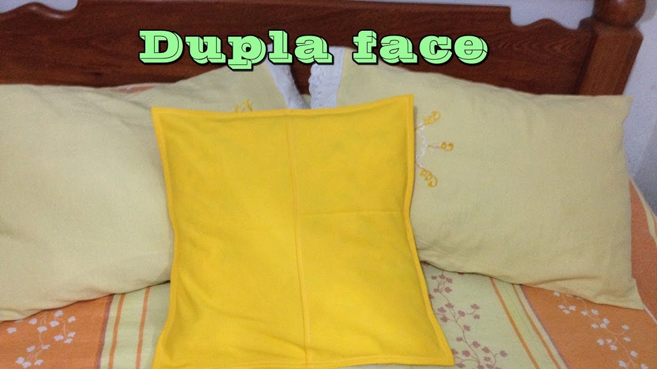 Capa de almofada dupla face com costura embutida