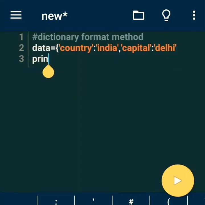 dictionary format method in python - YouTube