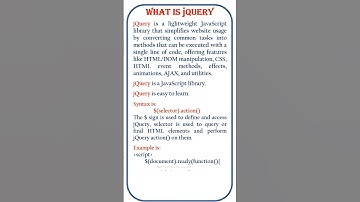 what is jquery@ensolutions5210  #coding #class #jquery