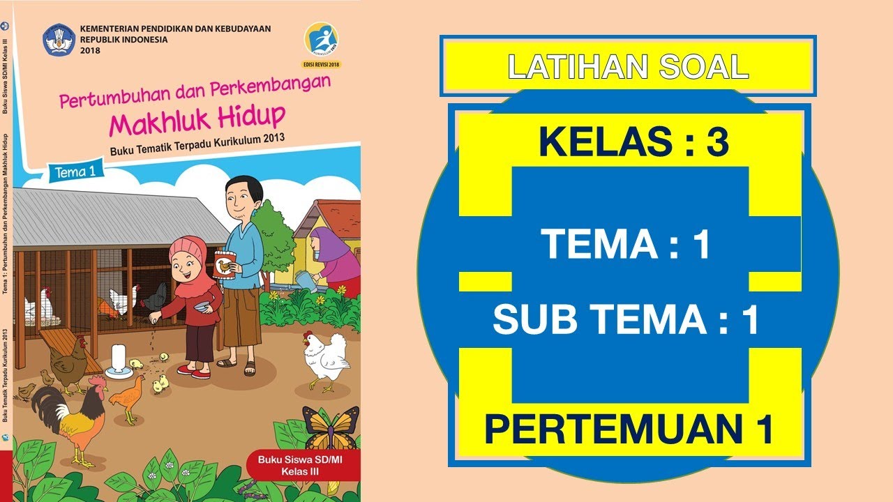 Latihan Soal Kelas 3 Sd Tema 1 Makhluk Hidup Subtema 1 Pertemuan 1 Dan Kunci Jawaban Youtube