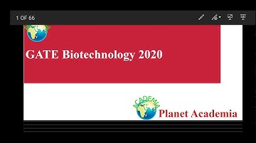 GATE Biotechnology 2020 detailed solution (q 1-5)
