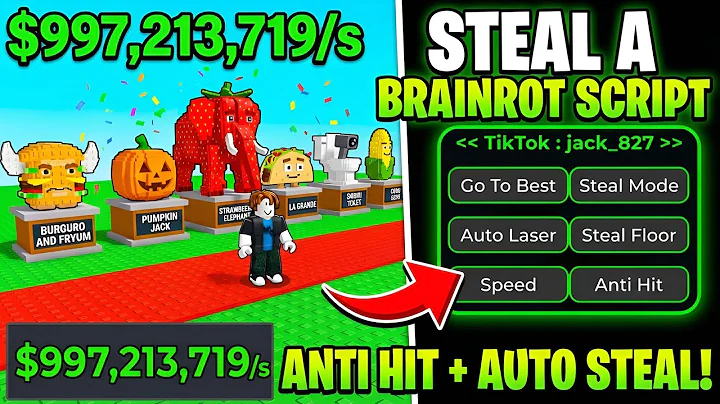 Steal A Brainrot Script - ANTI HIT, INVISIBLE, DESYNC, FAST STEAL, BRAINROT SPAWNER & MORE