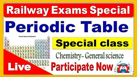 Periodic Table Chemistry Railway Exams Special  || Group D & NTPC General science by SRINIVASMech