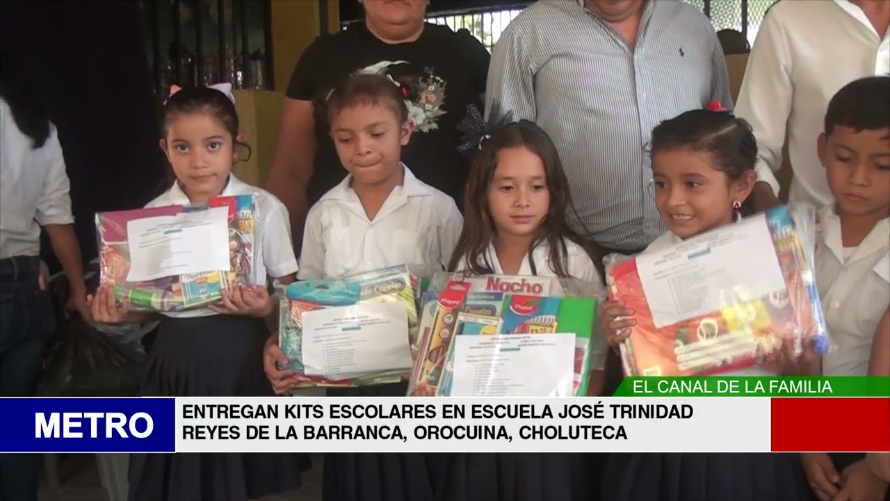 ENTREGAN KITS ESCOLARES EN ESCUELA JOSÉ TRINIDAD REYES DE LA BARRANCA, OROCUINA, CHOLUTECA