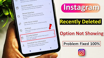 instagram recently deleted not showing | instagram recently deleted option not showing fixed