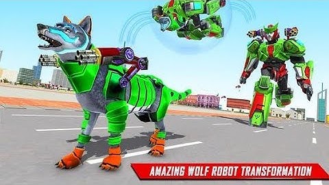 Futuristic robot battle in robot transform games combined with robot wolf games.