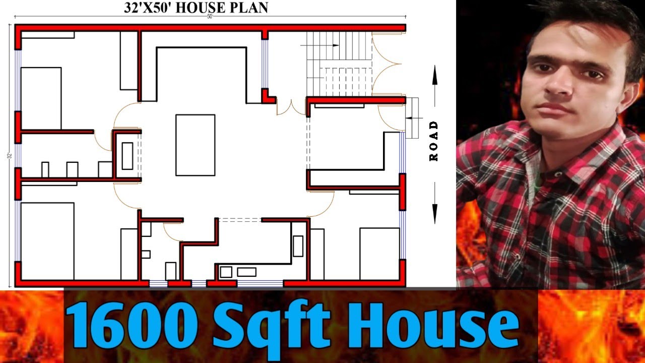 4 बेडरूम वाला घर l 1600 sqft house design l 32x50 house plan l House plan l Ghar ka naksha