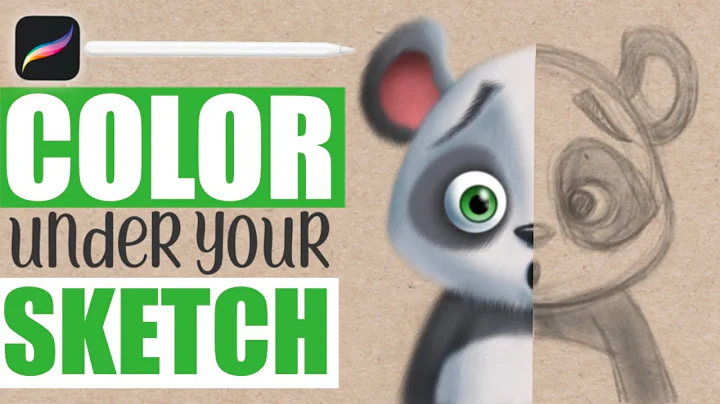 How To Color Sketches In Procreate w/o Using Outlines...Panda Edition!