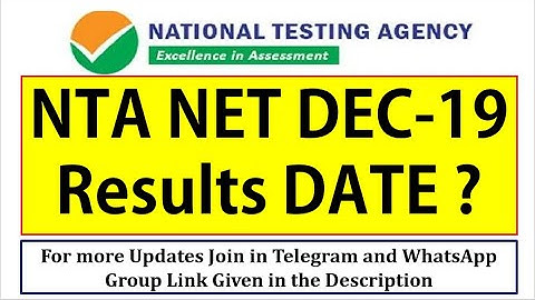 NTA NET December 2019 Results date