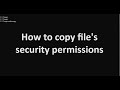 How to copy file permissions with Robocopy