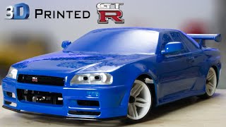 3D Printed 10Th Nissan Skyline R34 Part 2Paining Chrome Blue Printable Model In Sketchup