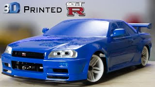 3D Printed 10th Nissan Skyline R34 part 2/paining chrome blue/ printable model in SketchUp