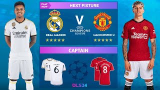 DLS 24 | Real Madrid Vs Man. United | UCL | Dream League Soccer 2024 Gameplay...