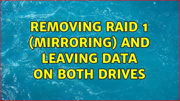 Removing RAID 1 (mirroring) and leaving data on both drives (3 Solutions!!)