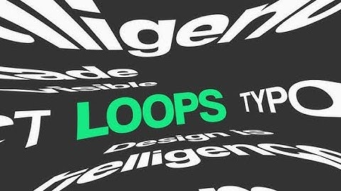 After Effects Template: Abstract Typography Loops