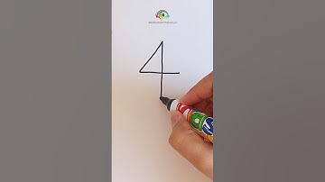 🪁Kite drawing with number 4 #shorts #drawing #kite #kitefestival #kiteflying #toddlers