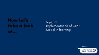 CIPP Evaluation model